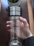 希诺双层玻璃杯男茶水分离杯高档泡茶杯子车载水杯XN-9338本色 290mL 实拍图