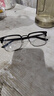 鲸逐痞帅斯文半框近视眼镜理工男学生防蓝光黑武士大框平光镜可配度数 亮黑银 0度防蓝光平光镜 实拍图
