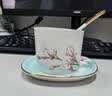 华光国瓷 下午茶茶具骨瓷咖啡杯欧式奢华陶瓷咖啡具套装 芳华咖啡杯碟 玉兰花开3件套200ml 实拍图