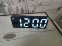微光里闹钟学生专用起床神器LED镜面电子闹钟插电使用大屏幕数字钟 LED电子闹钟【黑色-黑色镜片】 实拍图