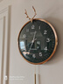 康巴丝（Compas）挂钟客厅 欧式摆钟创意时钟 卧室石英钟表挂墙 C3245 绿色 36cm 实拍图