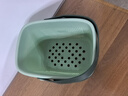 爱之橙洗澡篮浴筐手提洗漱篮子浴室卫生间沐浴洗浴塑料置物篮收纳筐挂篮 【翡翠绿】小号 实拍图
