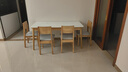 林氏家居北欧风岩板餐桌椅子全套家用小户型实木脚饭桌子LH628R3 实拍图