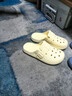 朴西厚底包头半拖女士夏外穿洞洞鞋 香蕉黄  35-36 实拍图