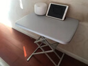 家用折叠桌户外便携学习桌简易小型餐桌阳台饭桌书桌升降电脑桌子 象牙白66*45*54/64/72cm 实拍图