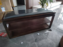 少城客实木换鞋凳家用门口穿鞋凳鞋柜入户门软包坐凳鞋架一体中式长条凳 胡桃木-100cm-黑皮【整装发货】 实拍图