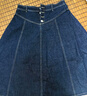 纳维凯尔意大利小帆船女士收腰时髦休闲牛仔裙A型半身裙2322844509 蓝 M  实拍图
