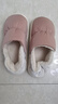 洁丽雅防水棉拖鞋男士秋冬季室内居家防滑保暖厚底踩屎感加绒全包棉鞋女 杏仁粉【防水羽绒布】 36-37 (适合35-36) 实拍图