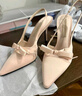 CHARLES&KEITH缎面蝴蝶结尖头高跟凉鞋女生日礼物CK1-60361556 Light Pink浅粉色 36 实拍图