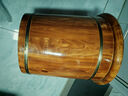 川柏香泡脚桶木桶40厘米实木泡脚桶过小腿香柏木足浴洗脚盆木桶家用木质 40碳化带盖带轮+艾60包（豪配） 实拍图