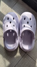 朴西奶酪踩屎感洞洞鞋女厚底凉鞋沙滩包头拖鞋外穿情侣 香芋紫 35-36 实拍图