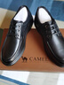 骆驼皮鞋男士牛皮商务休闲鞋软底舒适德比鞋男 W932211710 黑色 39 实拍图