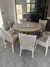 采薇 大理石餐桌家用餐桌椅组合实木白蜡木大圆桌现代简约圆形饭桌 1.5米餐桌(带转盘）+8张餐椅 实拍图
