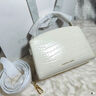 CHARLES&KEITH鳄鱼纹凯莉包手提斜挎婚包包女包生日礼物CK2-50270880-1 Ivory象牙色 S 实拍图