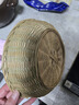 极景馒头馍竹编筐筲簸箕农家用手工圆收纳沥水篮竹篓筐有无孔筛子22CM 实拍图