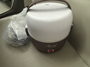 领锐（lingrui） 便携式电热饭盒插电保温饭盒自动蒸煮加热饭菜锅自热煮饭神器上班族便当带饭蒸饭器 咖啡色双层 实拍图