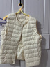 雪中飞经典新款基础舒适轻薄羽绒便捷短款保暖羽绒小马甲轻盈便携舒适 黎蔓卡其|7202-女 M 165/88A 实拍图