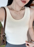 伊芙丽（eifini）秦岚代言伊芙丽罗纹慵懒风休闲百搭吊带背心女T2026夏季新款上衣 米白 L /110-125斤 实拍图