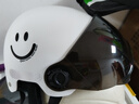 新日新日3C国标认证摩托电动车头盔男女四季通用骑行电瓶车半盔安全帽 珍珠白【防晒短镜】 3C新国标A类 实拍图