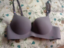 KJ文胸无钢圈聚拢内衣女调整型收副乳简约无痕一片式少女文胸胸罩 灰蓝色 75A B=34AB 上薄下厚2.0 实拍图