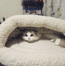 PETSTAR床上睡袋窝 猫窝冬季封闭式保暖安全感窝小型犬睡觉用【L码】 实拍图