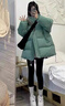 妃莉杋（FeiLiFan）羽绒棉服女2025新款冬季韩版宽松小个子加厚面包服学生棉衣棉袄女 绿色 S 建议80-100斤 实拍图