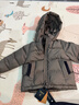 巴布豆（BOBDOG）95绒儿童羽绒服新款男童女童A类抗菌三防面料中长款连帽保暖外套 深咖色 【A类面料 贴身可穿】95绒 100 【约身高80-90cm 体重26斤】 实拍图