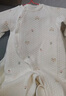 婧麒（JOYNCLEON）婴儿保暖连体衣秋冬季宝宝夹棉衣服哈衣新生儿空气棉睡衣爬服 斜开黄色小熊 90cm 实拍图