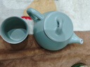 祥业song杯子汝窑泡茶壶陶瓷大号功夫茶具西施壶汝瓷单壶提梁壶泡茶器 大石瓢壶 260ml 实拍图