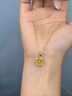 中国黄金（CHINA GOLD）银杏叶黄金项链女足金织梦网套链生日礼物送女友老婆 足金织梦网银杏叶挂坠【赠S925链】纪念品 实拍图