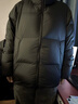 森马[轻松羽绒系列]三防羽绒服男款男士羽绒服保暖厚面包服 [25升级款]黑色（灰鸭绒） XS 实拍图