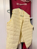 雪中飞经典新款百搭轻薄男式立领短款羽绒服马甲包边大口袋休闲鸭绒 练色黄|3433-女 XL 180/100A 实拍图