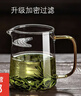 耐高温公道杯简易泡茶杯大容量煮茶公杯家用可过滤茶海茶水分离器 黄把直身月牙杯 450ml 1只 实拍图