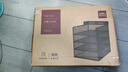 得力(deli)四层竖板金属文件座 办公桌文件架置物架 文件托盘 桌面文件框收纳架 PB266黑 实拍图