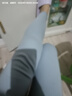 顶瓜瓜顶呱呱秋衣秋裤女纯棉抗菌情侣圆领薄款保暖内衣套装女云蔼蓝160 实拍图