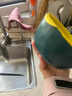 双层塑料洗菜盆沥水篮子厨房神器多功能客厅家用水果盘洗水果菜篮 青黄色（专享） 1个 实拍图