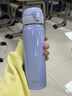膳魔师（THERMOS）保温杯男女不锈钢水杯子大容量保冷防漏弹盖学生520礼物JNL系列 磨砂蓝(502-MANV)500ml 500ml 实拍图