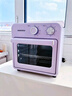 大宇（DAEWOO）空气炸烤箱 家用空气炸锅烤箱一体机 多功能10L热风循环免翻面迷你电烤箱 KX05紫色 实拍图