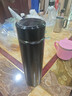 炊大皇 保温杯 316L医用级不锈钢茶水分离商务便携保温杯 黑色 490ml 实拍图