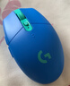 罗技（G）G304 LIGHTSPEED无线鼠标 游戏鼠标 轻质便携 鼠标宏 绝地求生FPS英雄联盟吃鸡 生日礼物 蓝色 实拍图