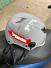 野马（YEMA）电动摩托车头盔夏季男女士3C认证四季通用安全帽成人双镜片防晒电瓶车半盔 冷淡灰字母-透明长镜+赠防雾贴 均码 实拍图