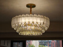 葵兴 客厅吊灯奶油风轻奢水晶灯现代简约大气餐厅卧室灯广东中山灯具 圆形80*30cm【全光谱三色】 实拍图