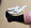 浪莎3双秋冬小腿袜女士袜子女日系学生棉袜防掉长筒袜外穿白色高筒袜 实拍图