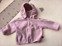 嘟嘟家宝宝连帽外套加厚韩版冬装小童纯色上衣时髦女儿童童装保暖冬季 香芋粉 80 实拍图