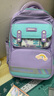 Edison爱迪生小学生书包护脊减负大容量防泼水迷彩儿童背包24016-6s青紫 实拍图
