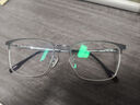 WAN XIN 新款 1.67超薄高清防蓝光镜片男可配度数送商务眼镜框女Z 18009黑色 商务半框通勤百搭  配万新1.60MR-8非球面镜片 实拍图