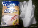 妙洁柔韧一次性手套 PE材质 100只装 27cm 食品级柔软服帖 强韧不易破 实拍图
