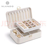 VLANDO生日礼物2025年新款首饰盒高档精致收纳盒带锁奥米妮plus-米白 实拍图