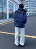 李宁火锅羽绒丨男女秋冬季防泼水防风排湿宽松鸭绒短羽绒服AYMV431 实拍图