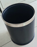 本迪不锈钢压圈垃圾桶10L大号黑色酒店带内桶双层烤漆阻燃金属垃圾桶 实拍图
